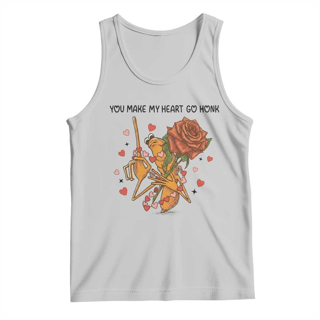 Marcus The Worm Valentine Meme Tank Top You Make My Heart Go Honk TS14 Ash Print Your Wear