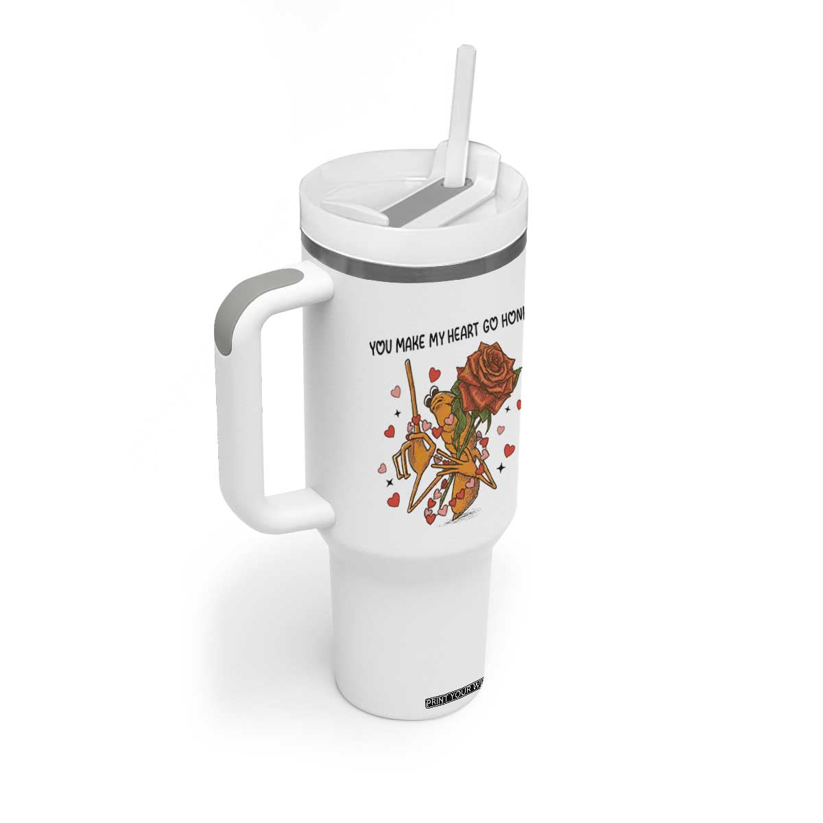 Marcus The Worm Valentine Meme Tumbler With Handle You Make My Heart Go Honk TS14 Print Your Wear