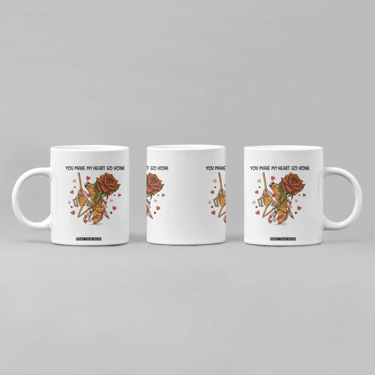 Marcus The Worm Valentine Meme Coffee Mug You Make My Heart Go Honk TS14 Print Your Wear