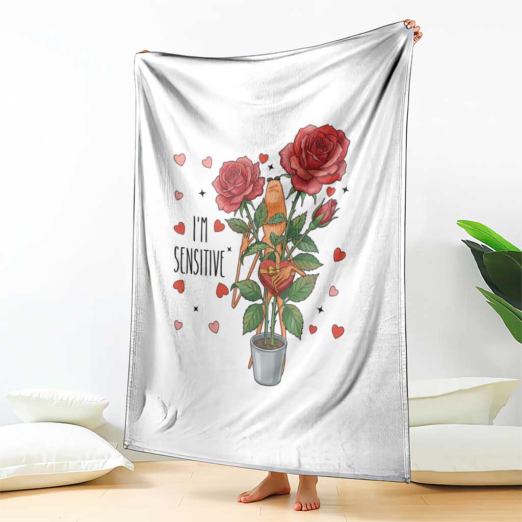 Marcus The Worm Valentine Meme Throw Blanket I Am Senstive TS14 Print Your Wear