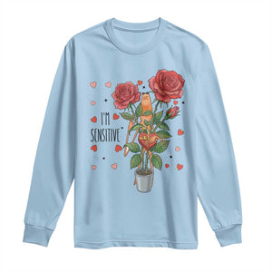 Marcus The Worm Valentine Meme Long Sleeve Shirt I Am Senstive TS14 Light Blue Print Your Wear