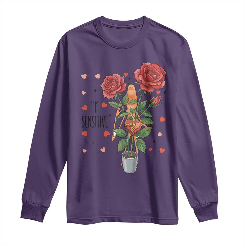 Marcus The Worm Valentine Meme Long Sleeve Shirt I Am Senstive TS14 Purple Print Your Wear