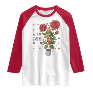 Marcus The Worm Valentine Meme Raglan Shirt I Am Senstive TS14 White Red Print Your Wear