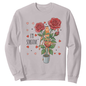 Marcus The Worm Valentine Meme Sweatshirt I Am Senstive TS14 Ice Gray Print Your Wear