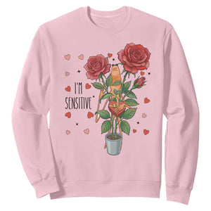 Marcus The Worm Valentine Meme Sweatshirt I Am Senstive TS14 Light Pink Print Your Wear