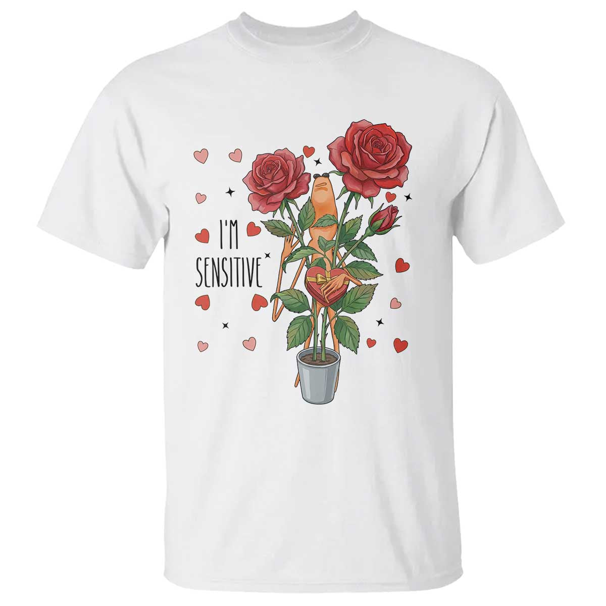 Marcus The Worm Valentine Meme T Shirt I Am Senstive TS14 White Print Your Wear