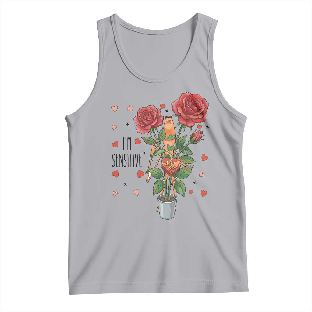 Marcus The Worm Valentine Meme Tank Top I Am Senstive TS14 Athletic Heather Print Your Wear