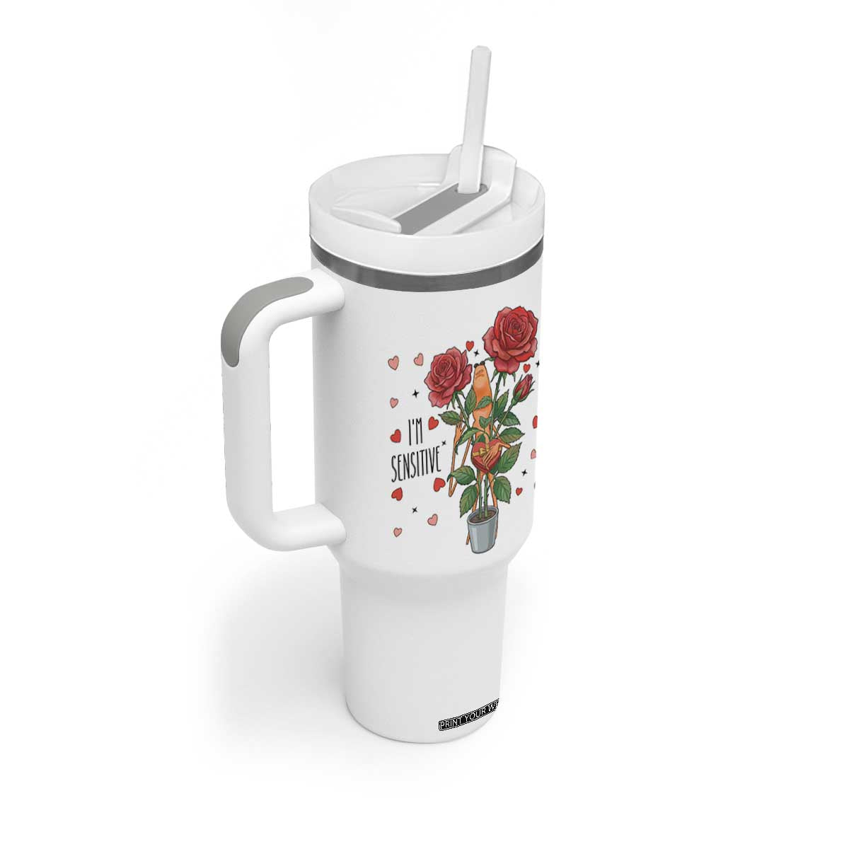 Marcus The Worm Valentine Meme Tumbler With Handle I Am Senstive TS14 Print Your Wear