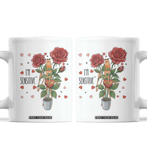 Marcus The Worm Valentine Meme Coffee Mug I Am Senstive TS14 White Print Your Wear