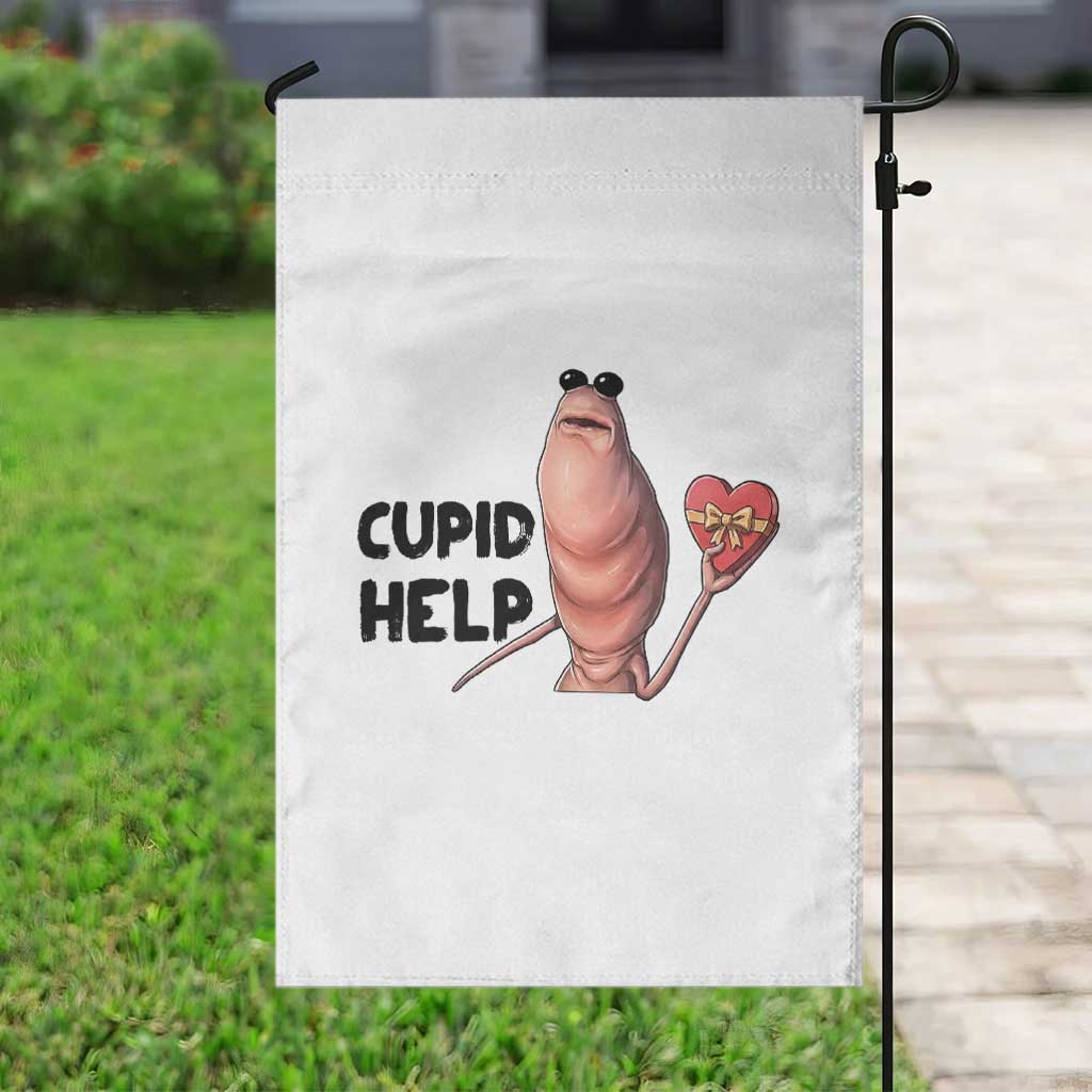 Marcus The Worm Valentine Meme Garden Flag Cupid Help TS14 Print Your Wear
