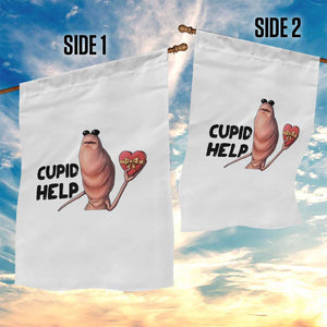 Marcus The Worm Valentine Meme Garden Flag Cupid Help TS14 Print Your Wear