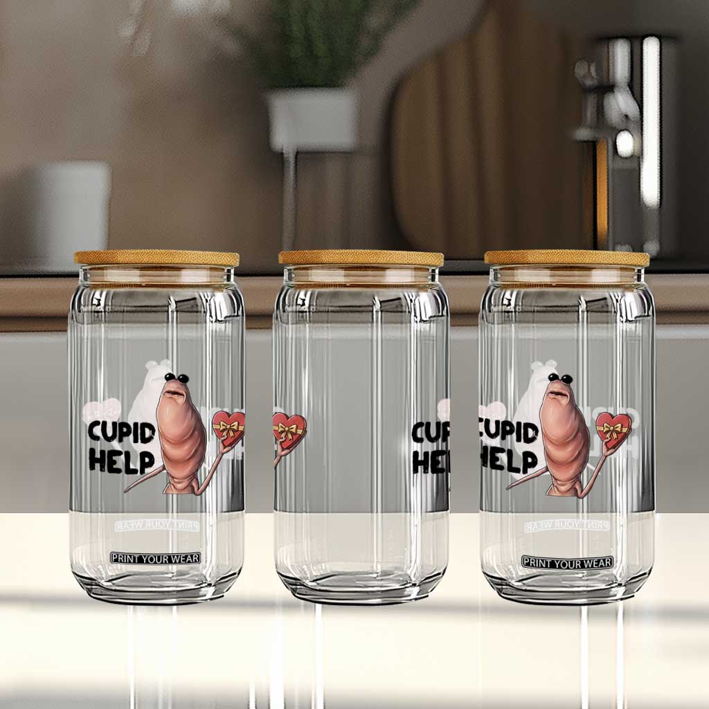 Marcus The Worm Valentine Meme Glass Can Cupid Help TS14 Print Your Wear