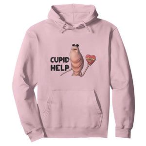 Marcus The Worm Valentine Meme Hoodie Cupid Help TS14 Light Pink Print Your Wear