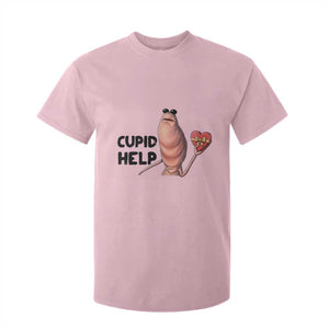 Marcus The Worm Valentine Meme T Shirt For Kid Cupid Help TS14 Light Pink Print Your Wear