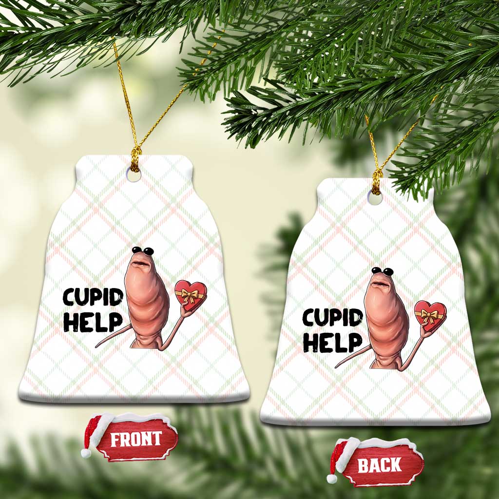 Marcus The Worm Valentine Meme Ceramic Ornament Cupid Help TS14 Print Your Wear