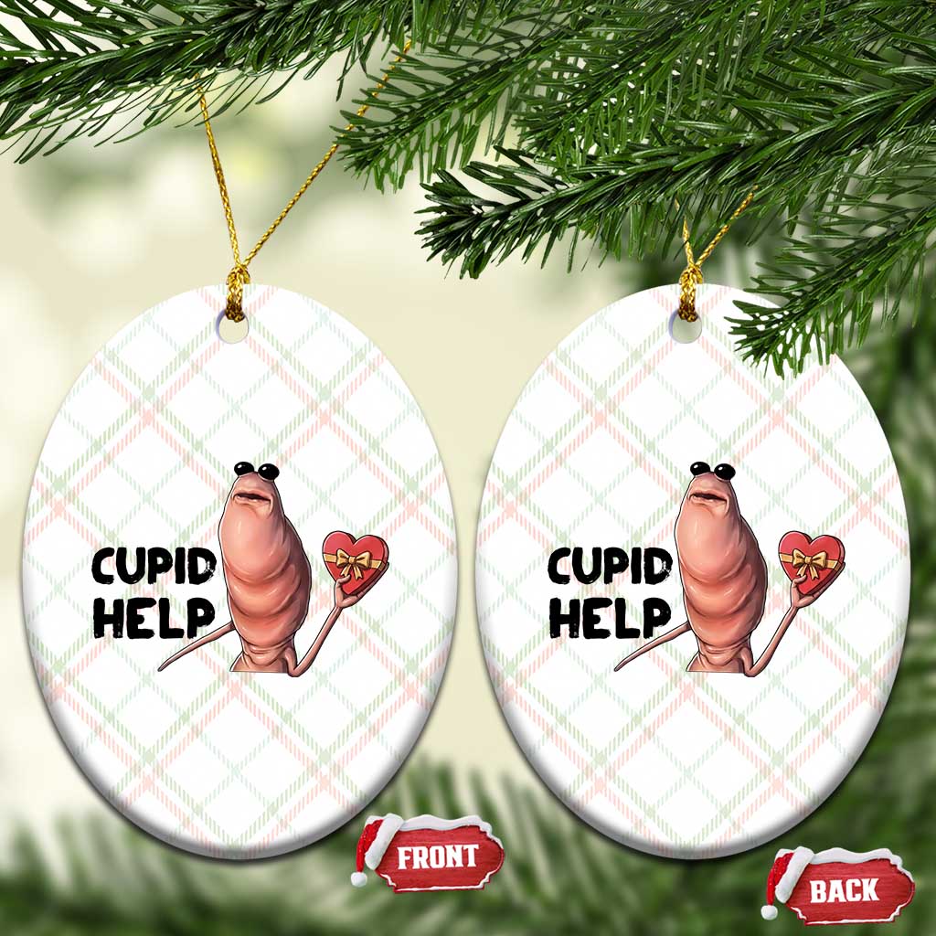 Marcus The Worm Valentine Meme Ceramic Ornament Cupid Help TS14 Print Your Wear