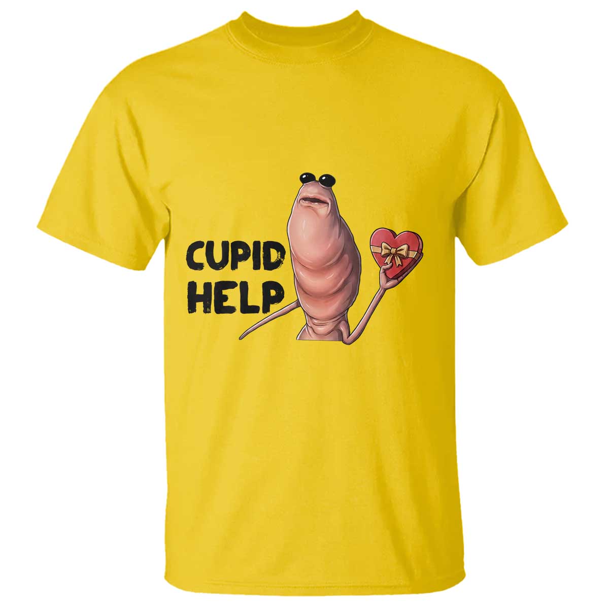 Marcus The Worm Valentine Meme T Shirt Cupid Help TS14 Daisy Print Your Wear