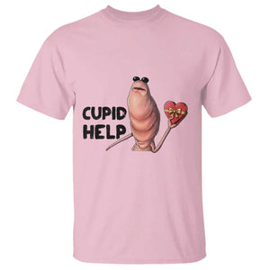 Marcus The Worm Valentine Meme T Shirt Cupid Help TS14 Light Pink Print Your Wear