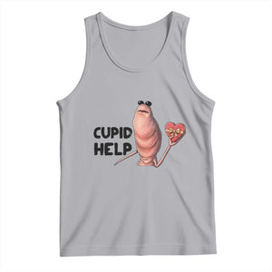 Marcus The Worm Valentine Meme Tank Top Cupid Help TS14 Athletic Heather Print Your Wear