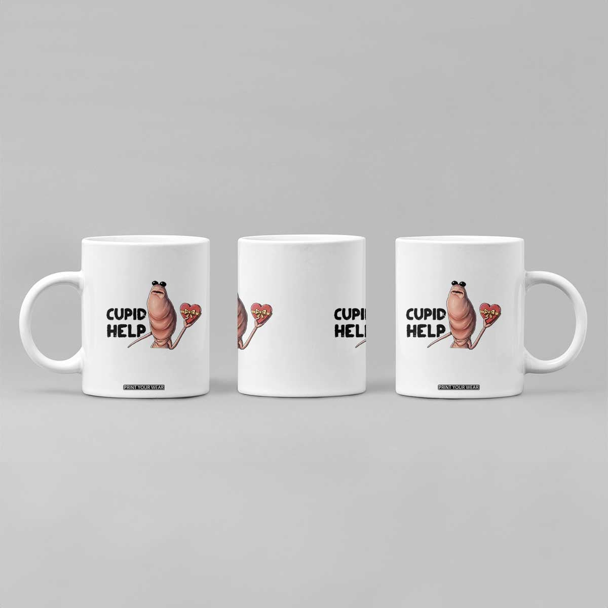 Marcus The Worm Valentine Meme Coffee Mug Cupid Help TS14 Print Your Wear