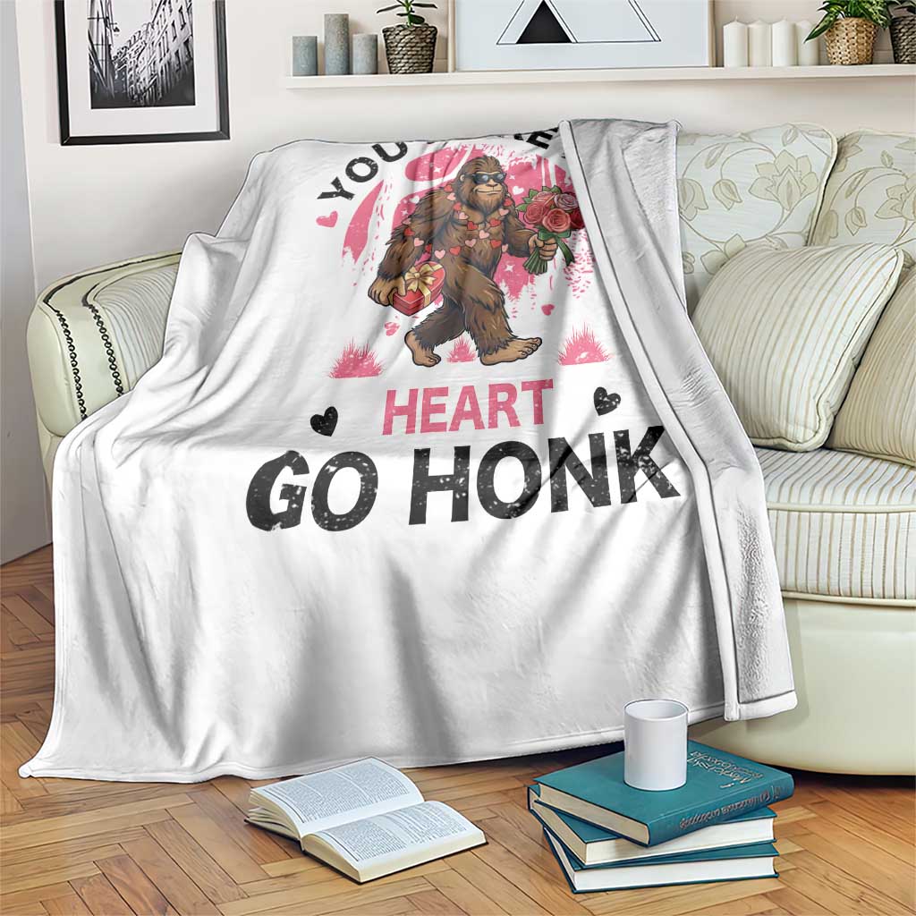 You Make My Heart Go Honk Throw Blanket Funny Bigfoot Valentine Meme TS14 Print Your Wear