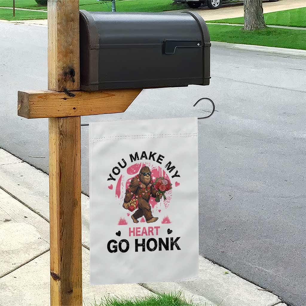You Make My Heart Go Honk Garden Flag Funny Bigfoot Valentine Meme TS14 Print Your Wear