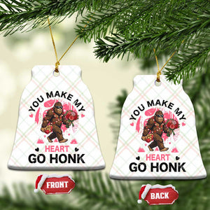 You Make My Heart Go Honk Ceramic Ornament Funny Bigfoot Valentine Meme TS14 Print Your Wear