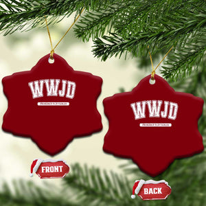 Funny Christian Ceramic Ornament WWJD Probably Flip Tables TS14 Print Your Wear