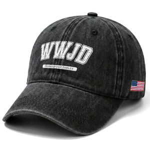 Funny Christian Washed Cotton Baseball Cap WWJD Probably Flip Tables TS14 Print Your Wear