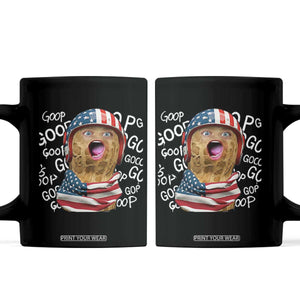Burnt Peanut Goop Patriotic American Flag 4th of July Coffee Mug TS14 Black Print Your Wear