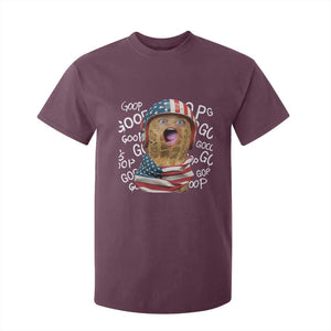 Burnt Peanut Goop Patriotic American Flag 4th of July T Shirt For Kid TS14 Maroon Print Your Wear