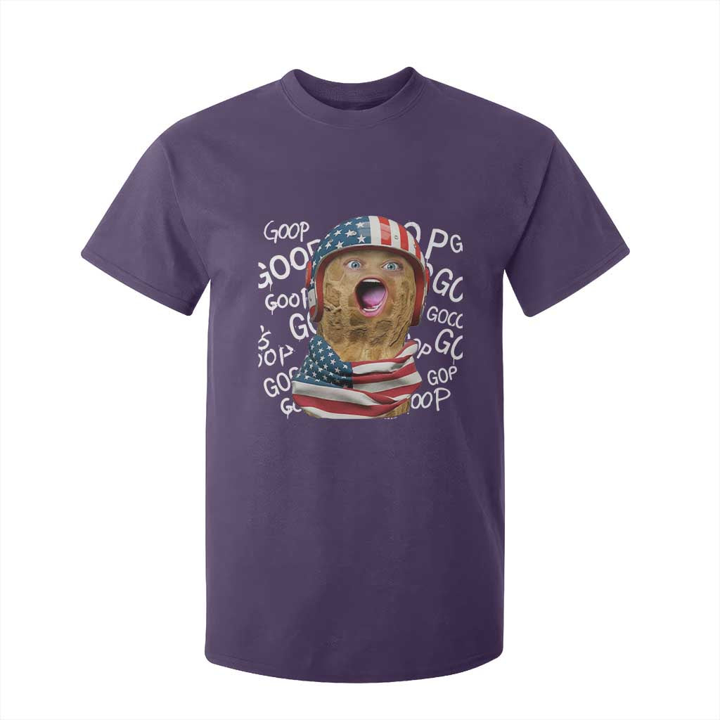 Burnt Peanut Goop Patriotic American Flag 4th of July T Shirt For Kid TS14 Purple Print Your Wear