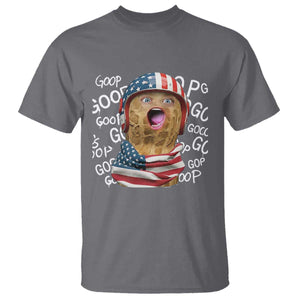 Burnt Peanut Goop Patriotic American Flag 4th of July T Shirt TS14 Charcoal Print Your Wear