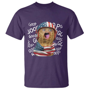 Burnt Peanut Goop Patriotic American Flag 4th of July T Shirt TS14 Purple Print Your Wear