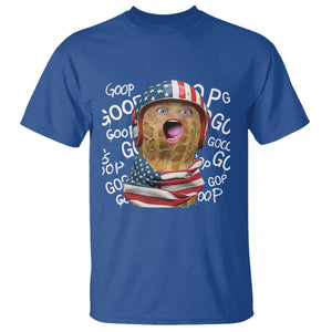 Burnt Peanut Goop Patriotic American Flag 4th of July T Shirt TS14 Royal Blue Print Your Wear