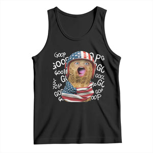 Burnt Peanut Goop Patriotic American Flag 4th of July Tank Top TS14 Black Print Your Wear