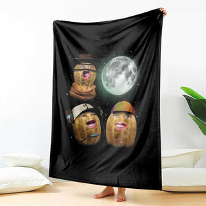 Funny Burnt Peanut Howling at the Moon Throw Blanket TS14 Print Your Wear