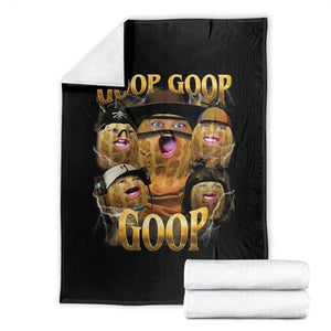 Funny Burnt Peanut Goop Throw Blanket Bungulato 90s Bootleg TS14 Black Print Your Wear