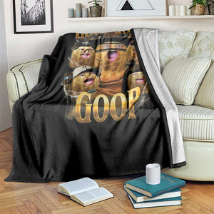 Funny Burnt Peanut Goop Throw Blanket Bungulato 90s Bootleg TS14 Print Your Wear