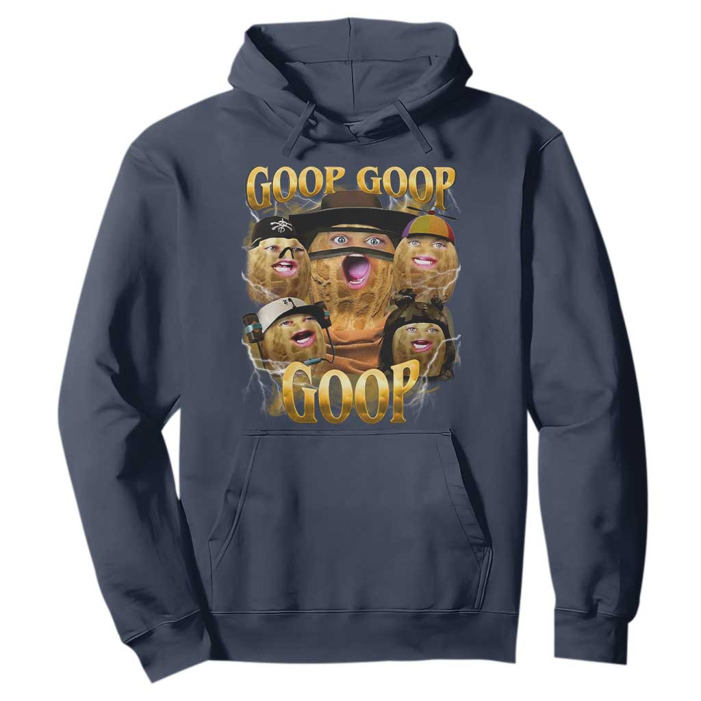 Funny Burnt Peanut Goop Hoodie Bungulato 90s Bootleg TS14 Navy Print Your Wear
