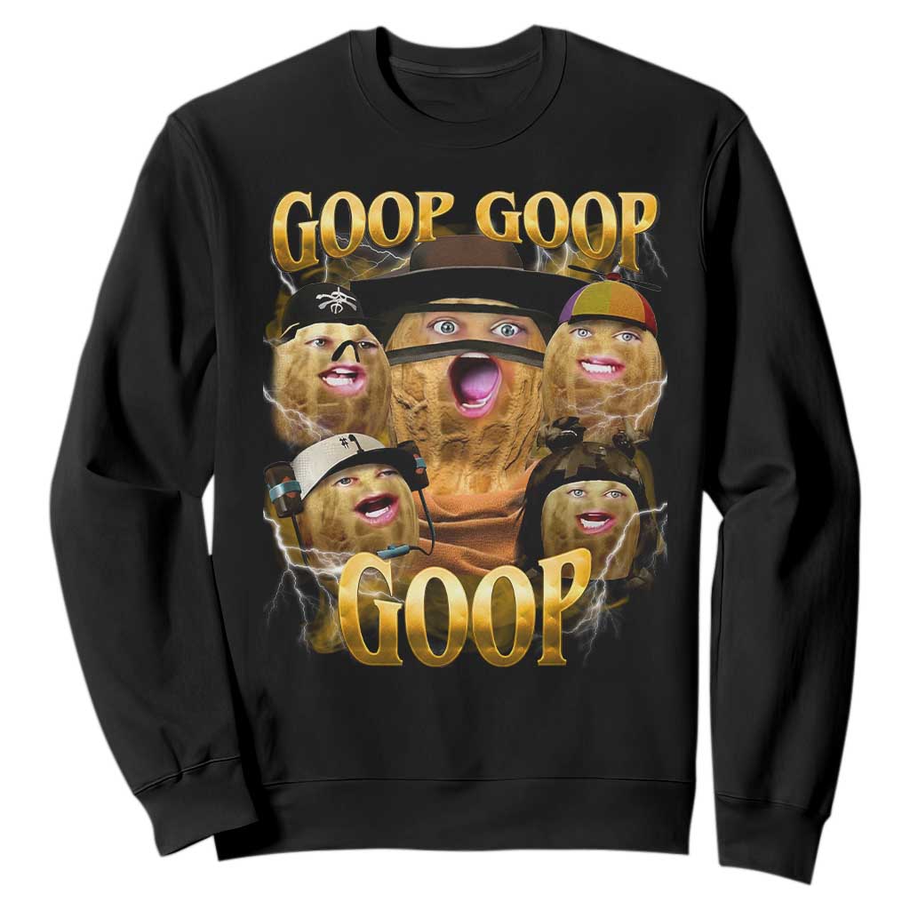 Funny Burnt Peanut Goop Sweatshirt Bungulato 90s Bootleg TS14 Black Print Your Wear