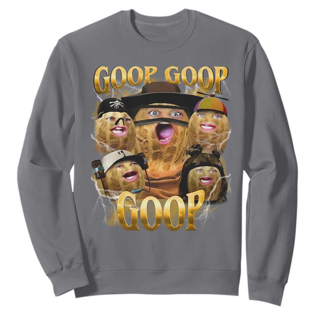 Funny Burnt Peanut Goop Sweatshirt Bungulato 90s Bootleg TS14 Charcoal Print Your Wear