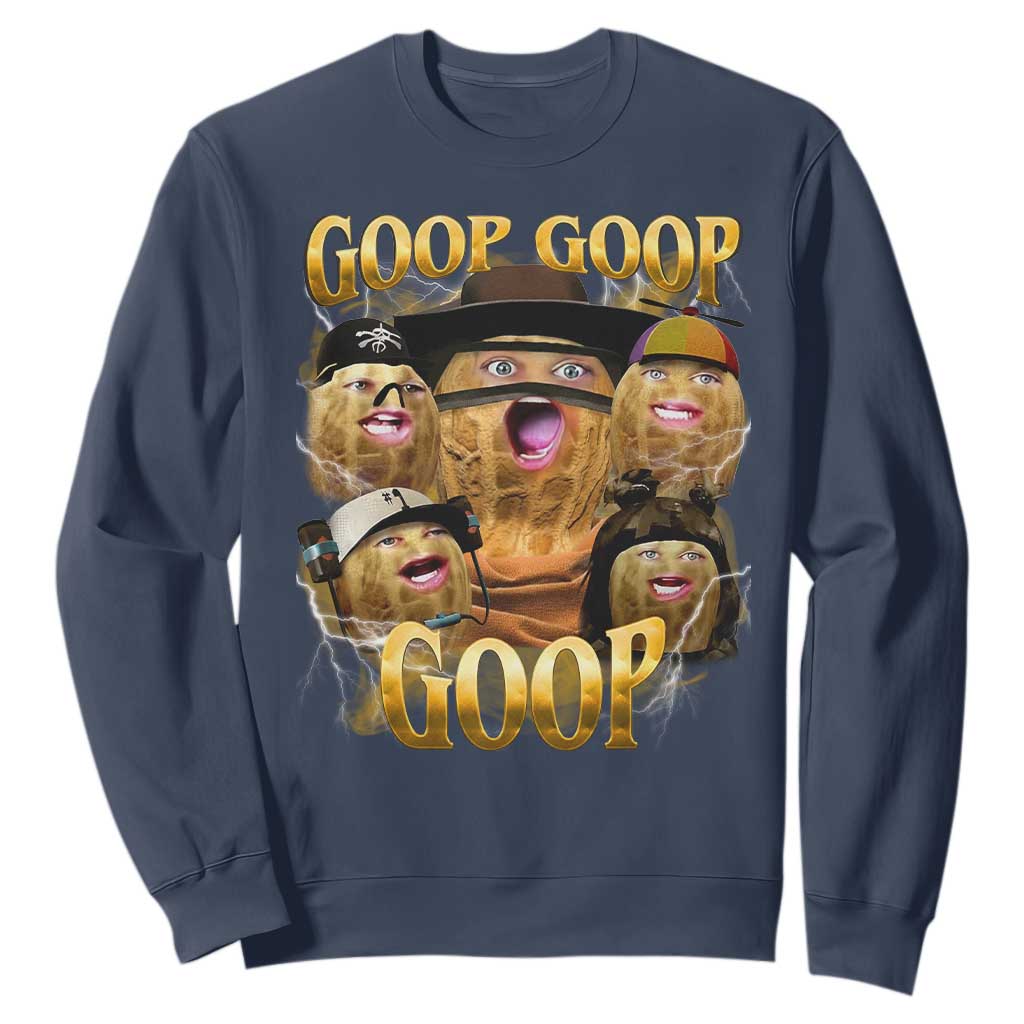 Funny Burnt Peanut Goop Sweatshirt Bungulato 90s Bootleg TS14 Navy Print Your Wear