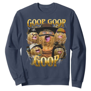 Funny Burnt Peanut Goop Sweatshirt Bungulato 90s Bootleg TS14 Navy Print Your Wear