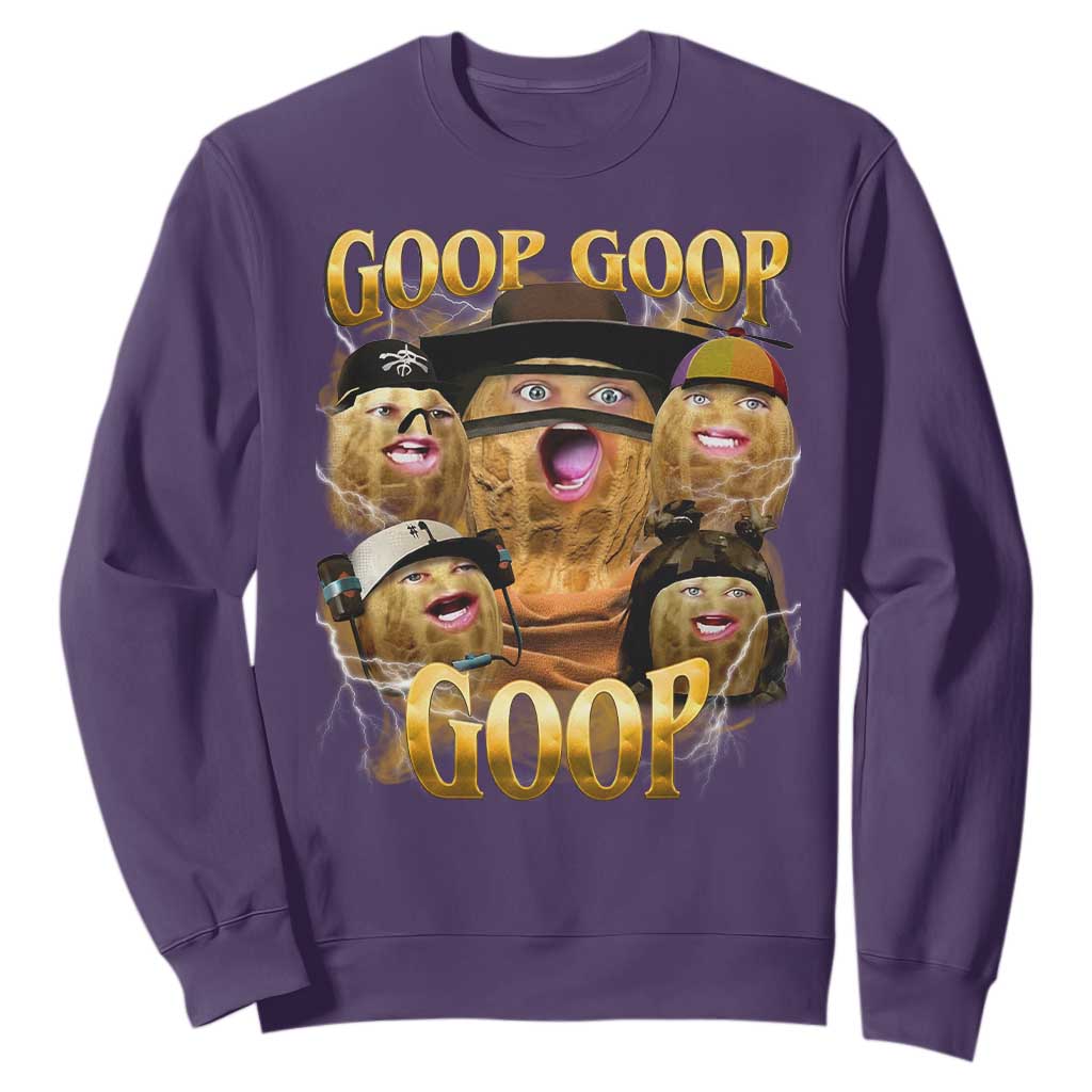 Funny Burnt Peanut Goop Sweatshirt Bungulato 90s Bootleg TS14 Purple Print Your Wear