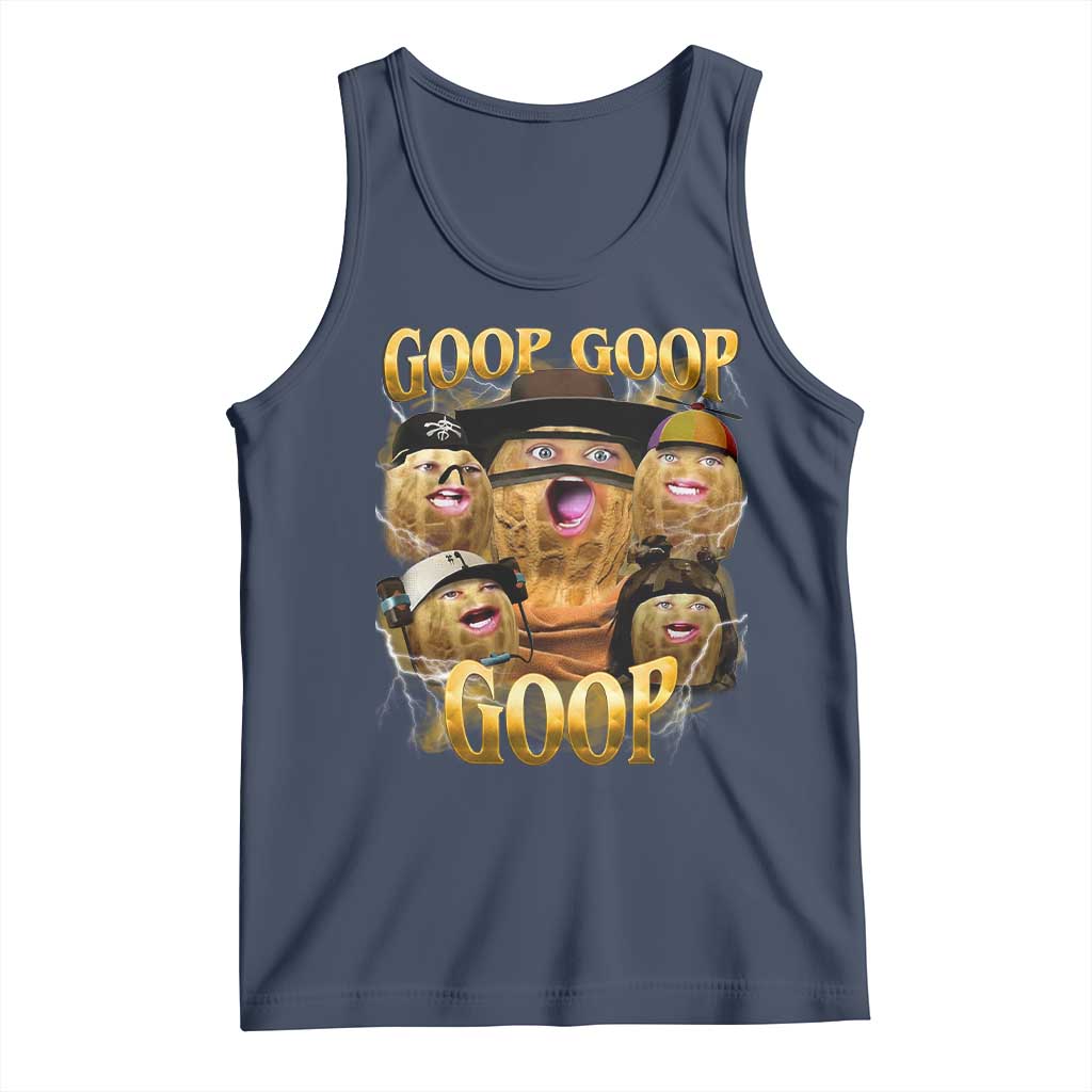 Funny Burnt Peanut Goop Tank Top Bungulato 90s Bootleg TS14 Navy Print Your Wear
