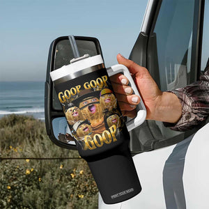 Funny Burnt Peanut Goop Tumbler With Handle - Bungulato 90s Bootleg Meme Humor Cup TS14 Print Your Wear