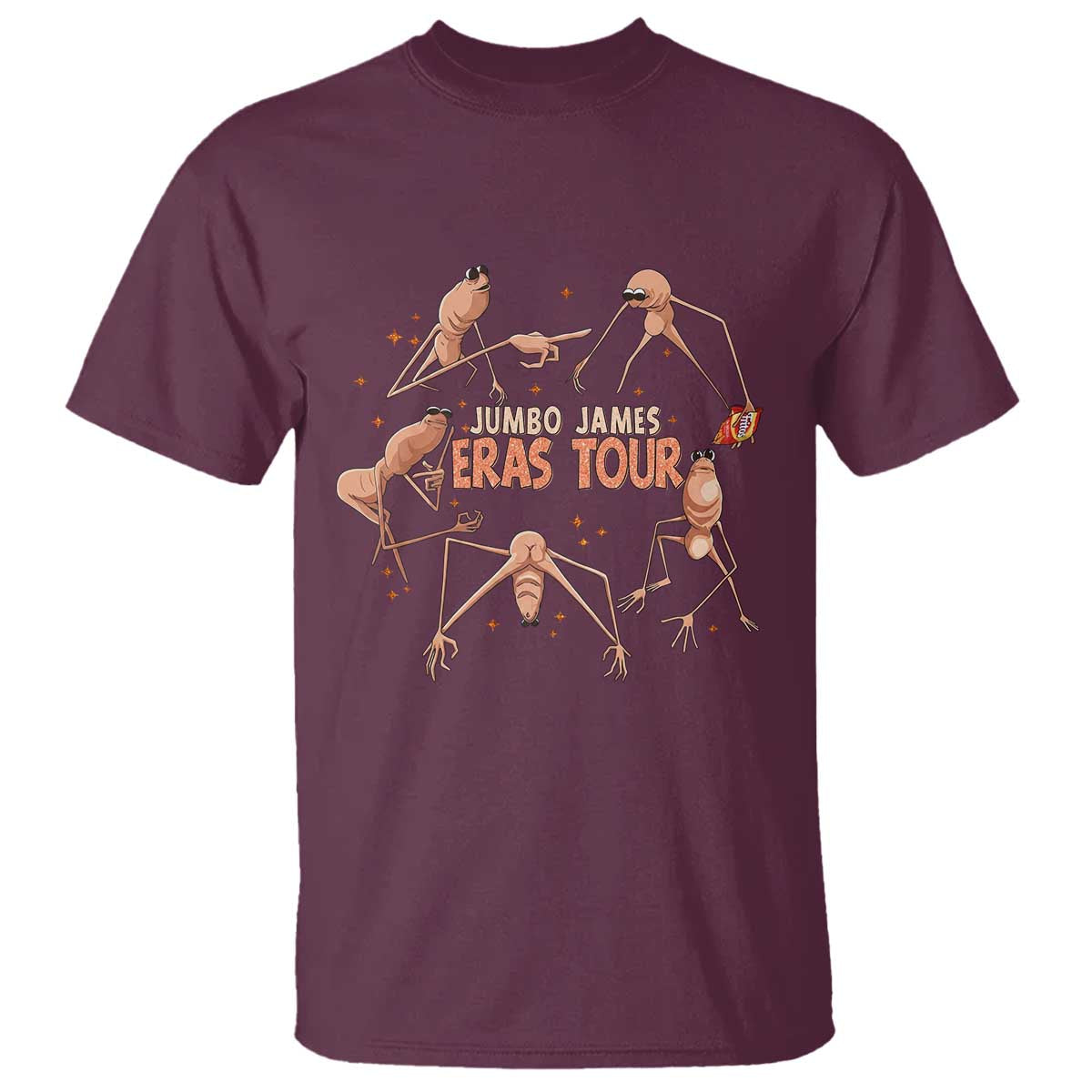 Marcus The Worm Meme T Shirt Jumbo James Eras Tour TS14 Maroon Print Your Wear