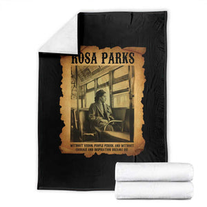 Rosa Parks Quote Throw Blanket Black Movement Protest TS14 Black Print Your Wear