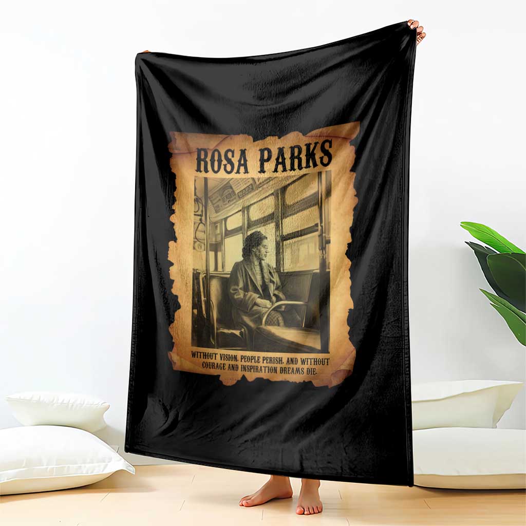 Rosa Parks Quote Throw Blanket Black Movement Protest TS14 Print Your Wear